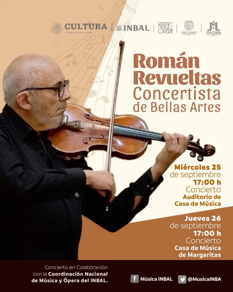 Román Revueltas, concertista de Bellas Artes, se presentará en Aguascalientes