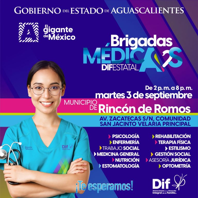 DIF Estatal lleva servicios médicos gratuitos a San Jacinto