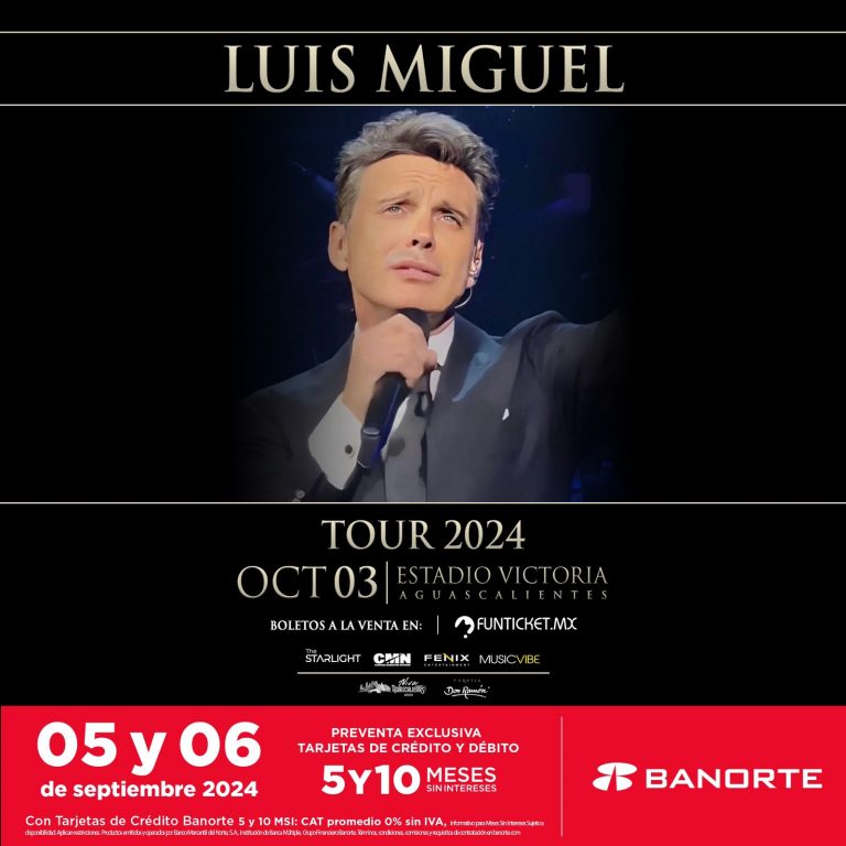 Luis Miguel en #AgsMx; 3 de octubre; Estadio Victoria