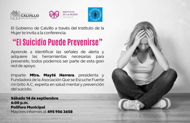 Mayté Herrera en Calvillo; conferencia El Suicidio Puede Prevenirse