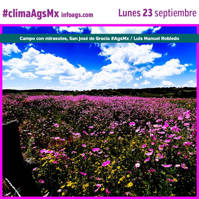 #clima en #AgsMx Lunes 23 de septiembre