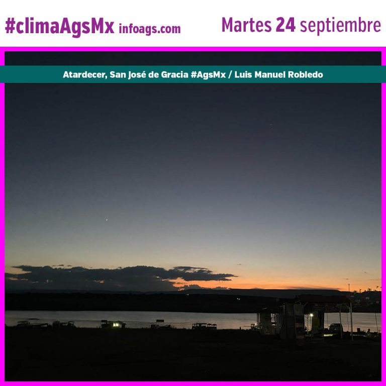 #clima en #AgsMx Martes 24 de septiembre