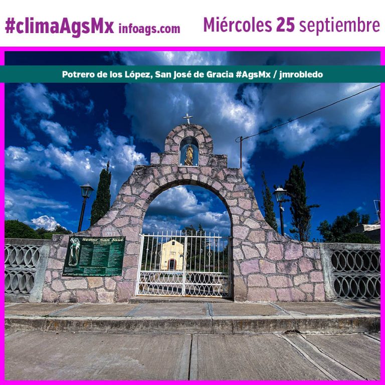 #clima en #AgsMx Miércoles 25 de septiembre