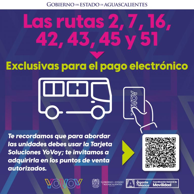 Siete rutas de Aguascalientes se suman al pago electrónico