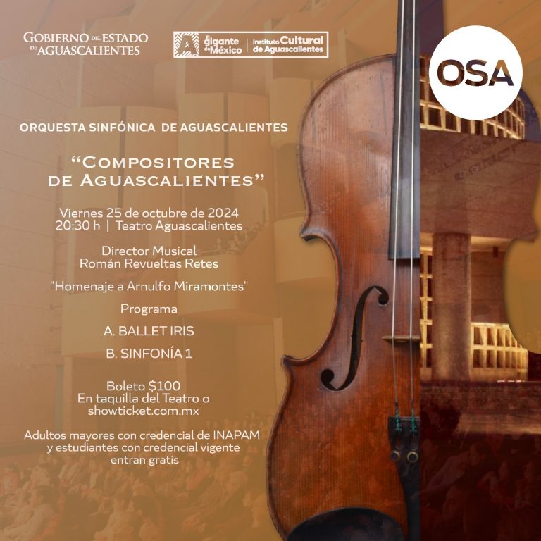 Orquesta Sinfónica de Aguascalientes homenajeará a Arnulfo Miramontes en concierto