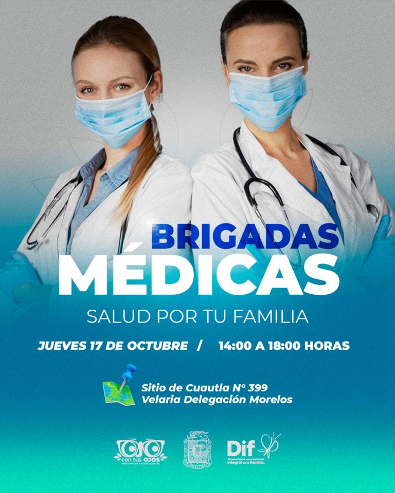 Brigada médica gratuita en el fraccionamiento Morelos el jueves 17