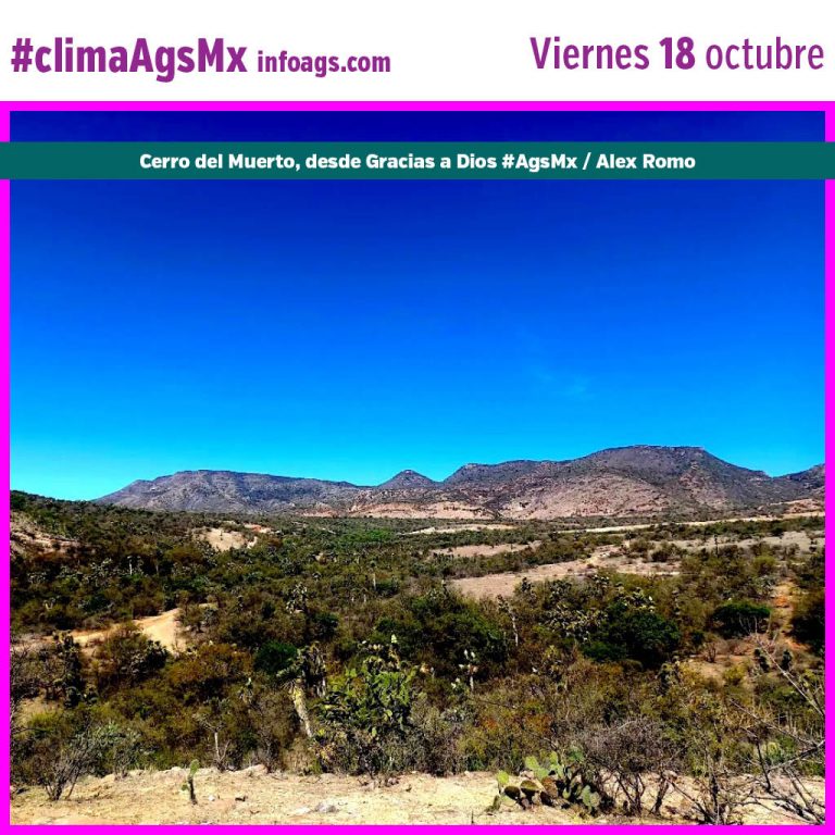 #clima en #AgsMx Viernes 18 de octubre