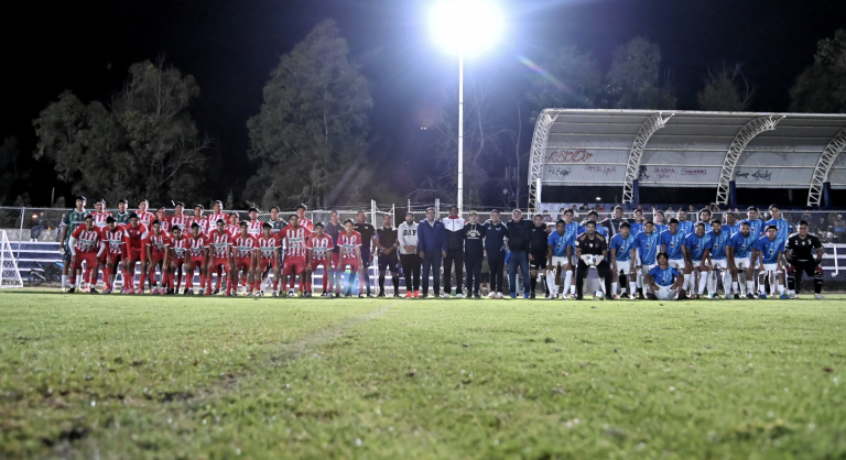 Jesús María estrena luminarias LED en unidad deportiva Luis Donaldo Colosio.