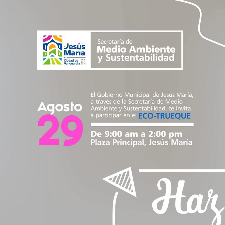 Ayuntamiento de Jesús María invita a la ciudadanía a cambiar reciclaje por productos de la canasta básica